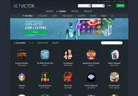 BetVictor online casino homepage screenshot