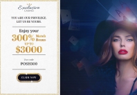 Big welcome bonus at Exclusive Online Casino