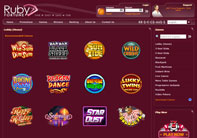 many games at Ruby Fortune Online Casino