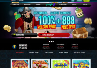 The homepage of Paradise 8 casino online