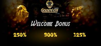 Golden Lion casino offer different welcome bonuses