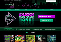 Uptown Aces online casino homepage screenshot